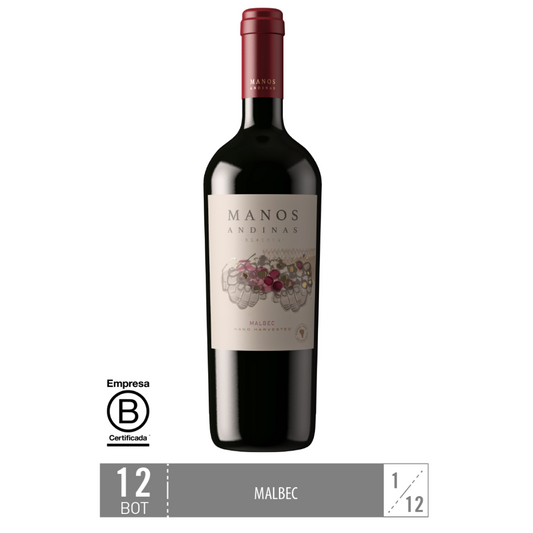 Caja 12 Unidades: Manos Andinas Malbec - Trasiego Wines